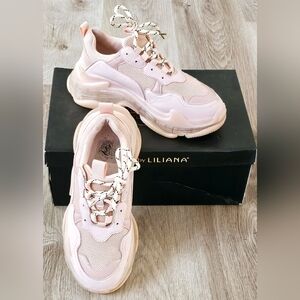 Size 8 Pink Fashion Sneakers by Liliana